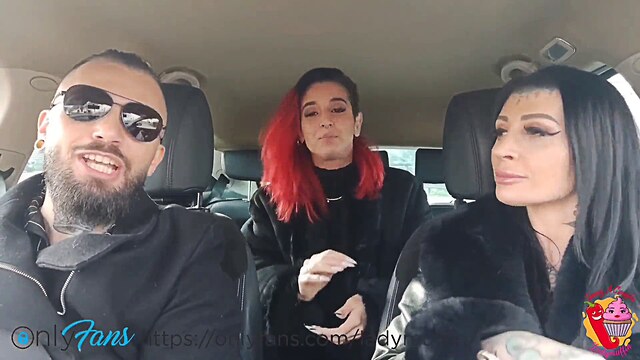 threesome lesbian sex in cars sex