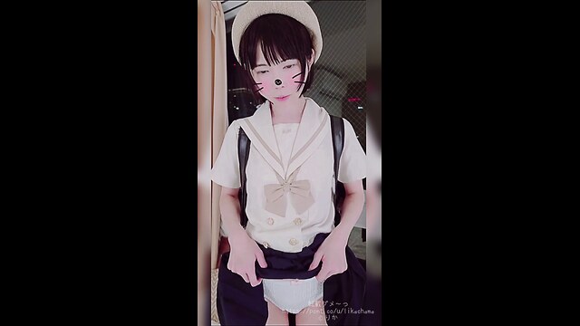 cosplay anime girl with sexy bug breasts wearing a mini skirt porn videos