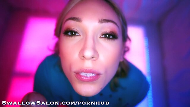 eye contact blowjob attractive blonde pov eye contact blowjob cum swallow xxx