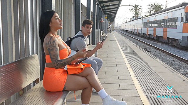 mariana martix spainis beautiful girl in fuck in train