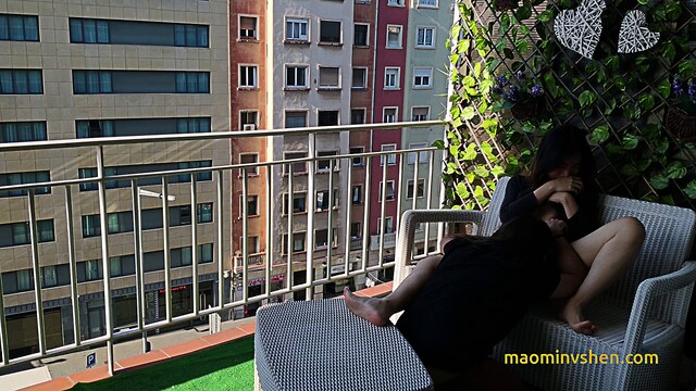 chinese hot sex balcony