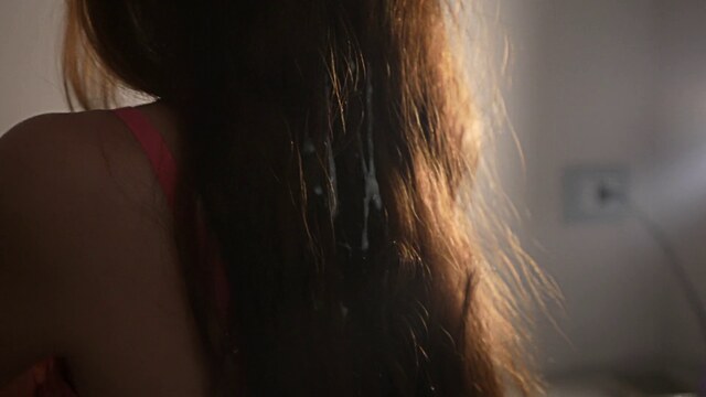 longhair hairjob cum