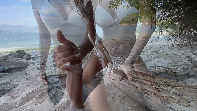 cumshot on the beach romantic sex