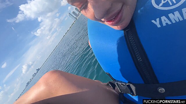 blowjob blonde jetski