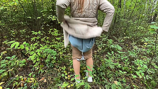 outside peeing stepmom cought by stepson