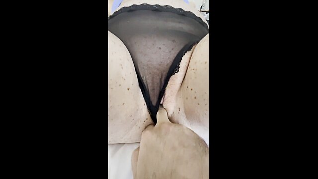 panties to the side black hot panties masturbation