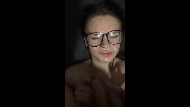 cum on glasses stepbrother sex sexy stepsister